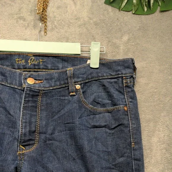 The Flirt Women Jeans Mid Rise Bootcut Leg Blue Dark Wash W:38 L:30 - Picture 5 of 16